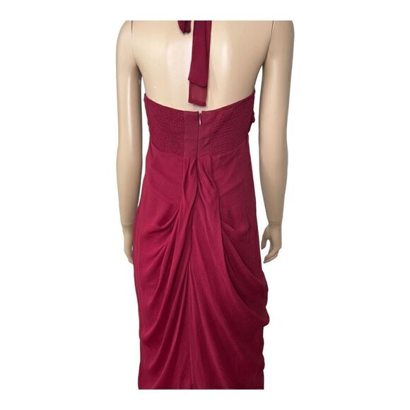 NWT Meghan Fabulous Silk Halter Flower Corsage  Boho Dress - Picture 6 of 11